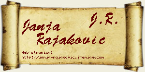 Janja Rajaković vizit kartica
